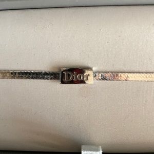 Dior sterling silver name bracelet. EUC